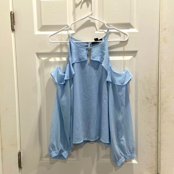 NWOT Forever 21 Periwinkle Princess sleeve top - Picture 1 of 2